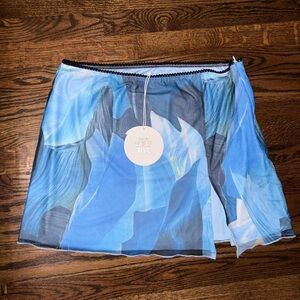 NWT Princess Polly Adyn Blue Mini Skirt 12